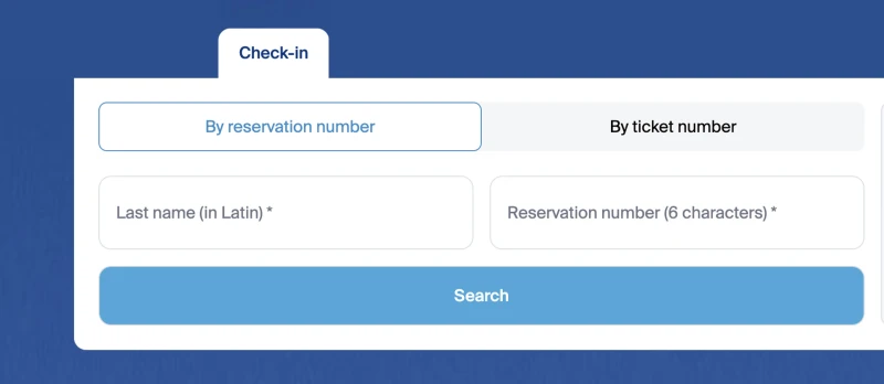 Regole relative al web check-in